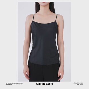 GIRDEAR/哥弟秋季新款爆款纯色百搭打底修身薄款背心吊带1300362