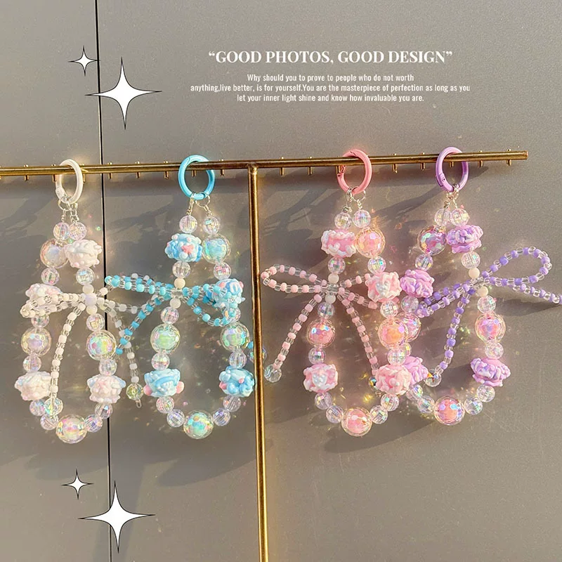 Brand keychain with bow, pendant