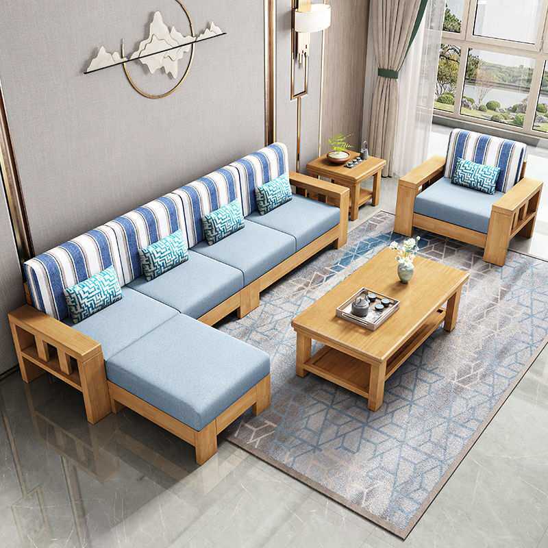 北欧布艺沙发小户型出租房现代简约沙发组合客厅公寓家用实木沙发