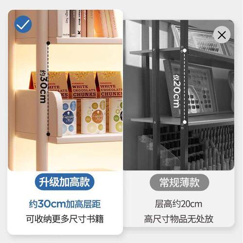置物架落地多层收纳架子简易书架铁艺客厅储物架展示货架家用书柜