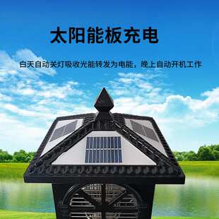 廖氏厂家直发太阳能防水灯庭院花园灯诱杀蚊子蝇虫灭飞蛾北欧风
