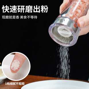 陶瓷芯手动透明PC黑胡椒研磨器西餐工具胡椒粒椒磨碎瓶碾磨胡椒