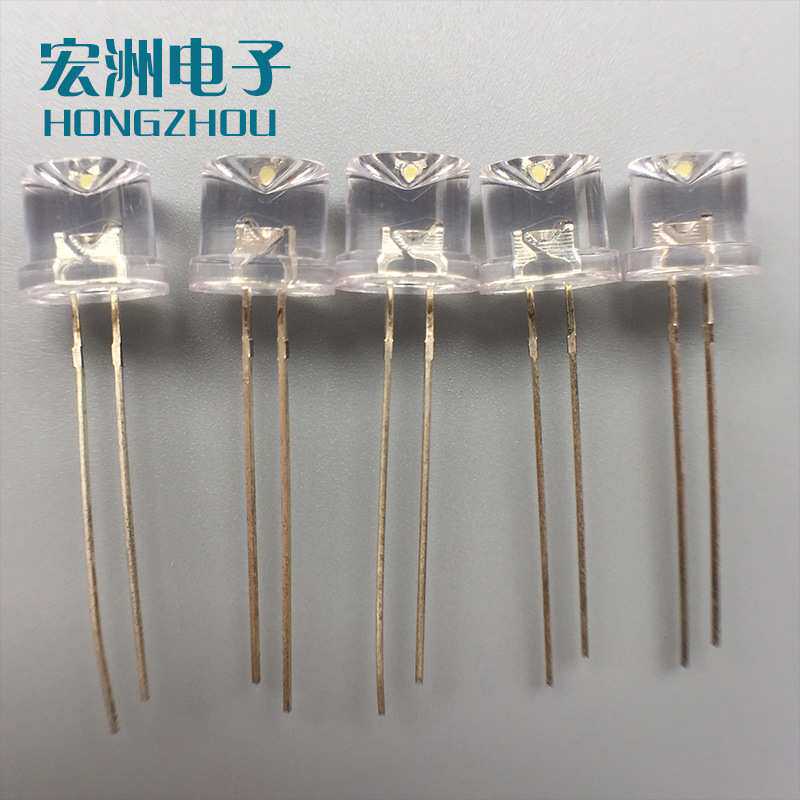 F8内凹有边快闪发光二极管LED灯珠  8MM内凹七彩三色汽车灯