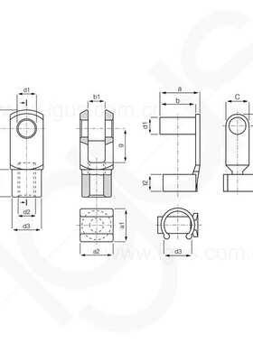 igus德国易格斯U 型夹，带簧压固定夹，GELMF，igubal?