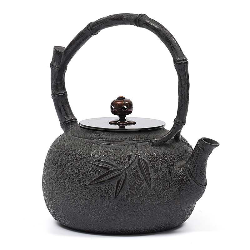 仿生毛竹铸铁壶煮茶烧水壶纯手工失蜡法铸造围炉煮茶壶家用茶具