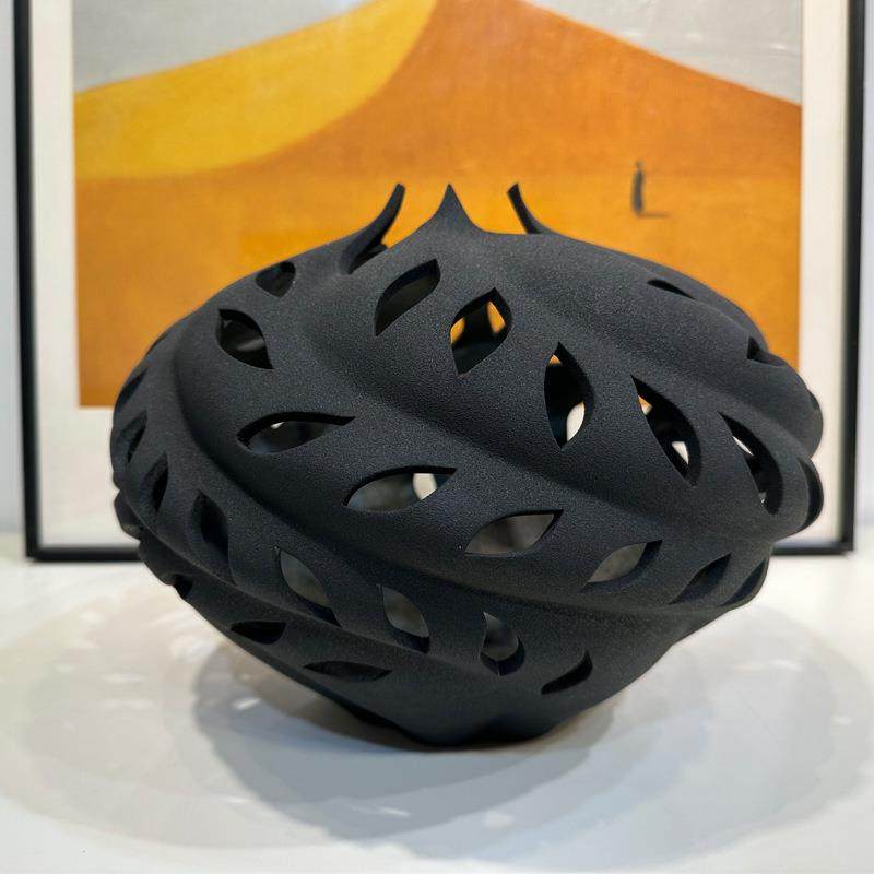 简约现代艺术镂空陶瓷花瓶家居样板间飞叶插花器玄关软装饰品摆件,鲜花速递/花卉仿真/绿植园艺,割草机/草坪机,淘宝优惠券,粉丝福利购,淘宝优惠卷