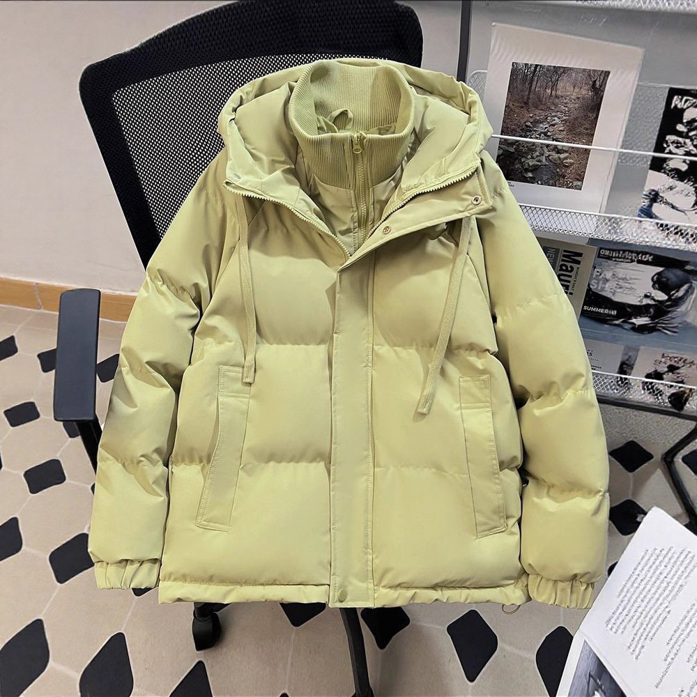假两件羽绒棉服女款棉衣外套2025冬季新款加厚保暖棉袄面包服情侣