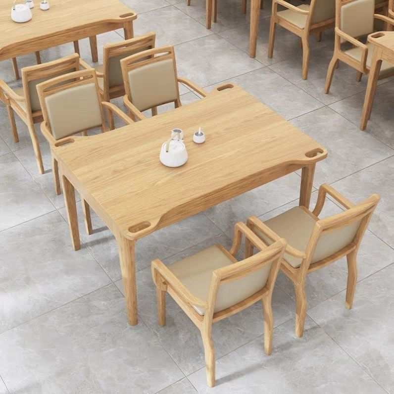 老年公寓适老化家具日间照料养老院餐桌椅老年人休闲桌子椅子直销
