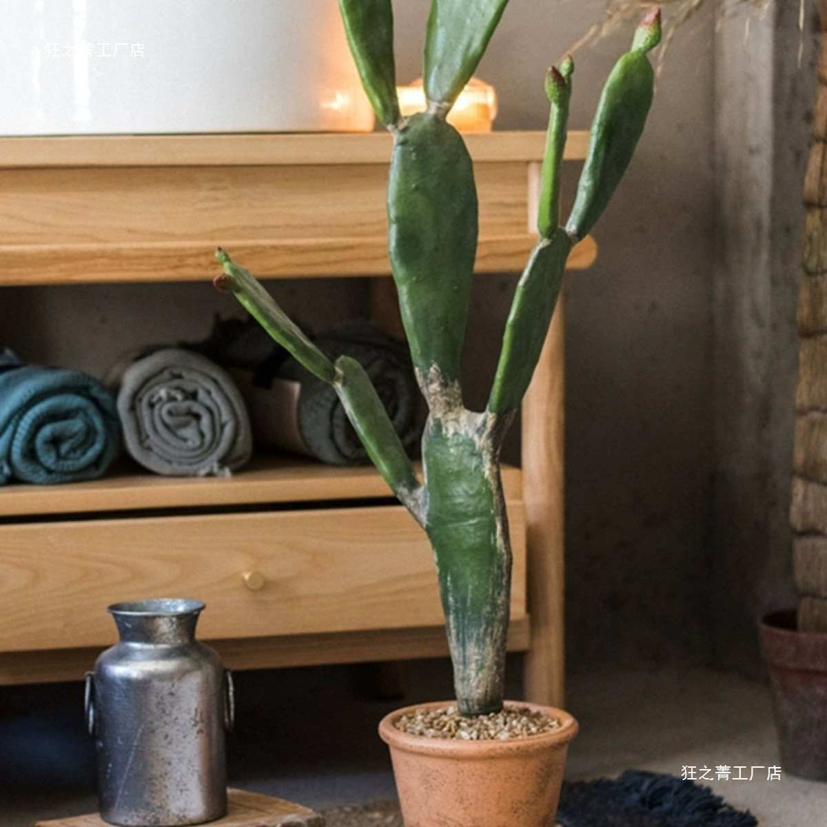 大型仙人掌植物盆景热带沙漠绿植雷鬼装饰摆件假树仿生