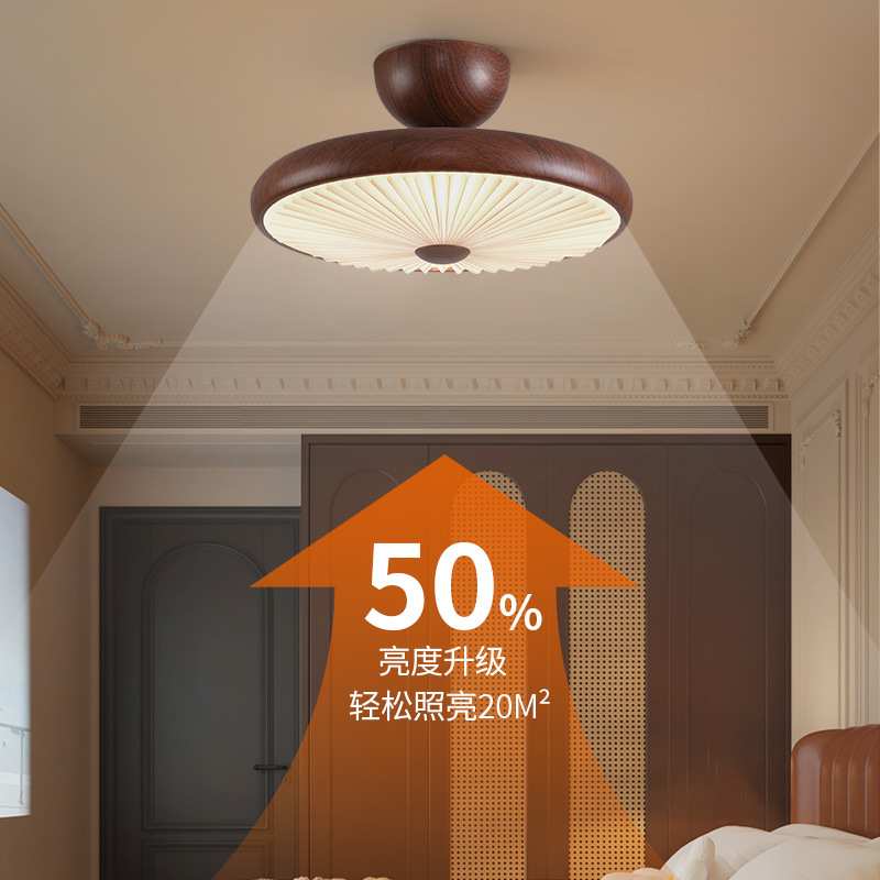 顾家卧室吸顶灯中古风餐厅飞碟灯具护眼茶室餐桌吧台中山灯具357L