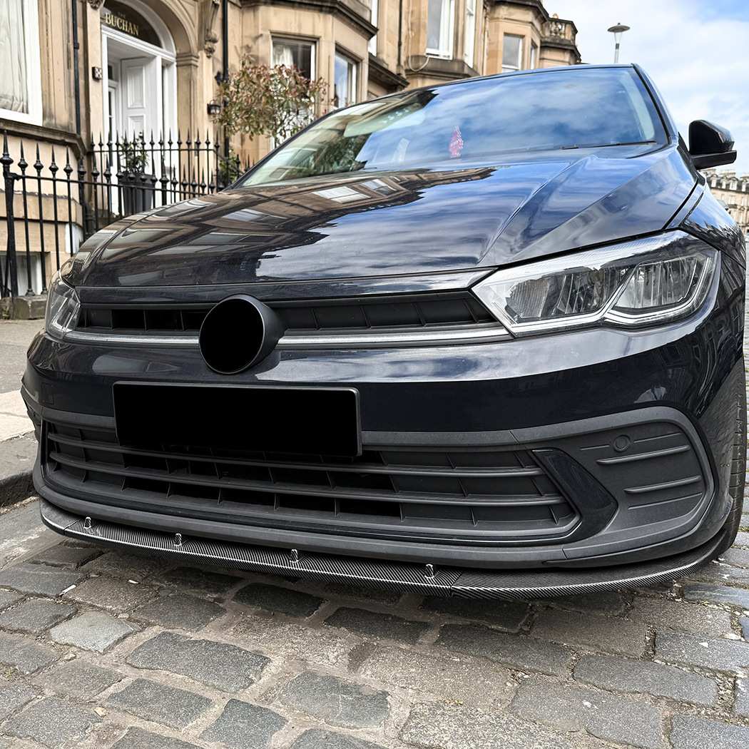 适用大众Polo MK6.5 2022+标准版前杠前唇前铲扰流板外饰跨境改装