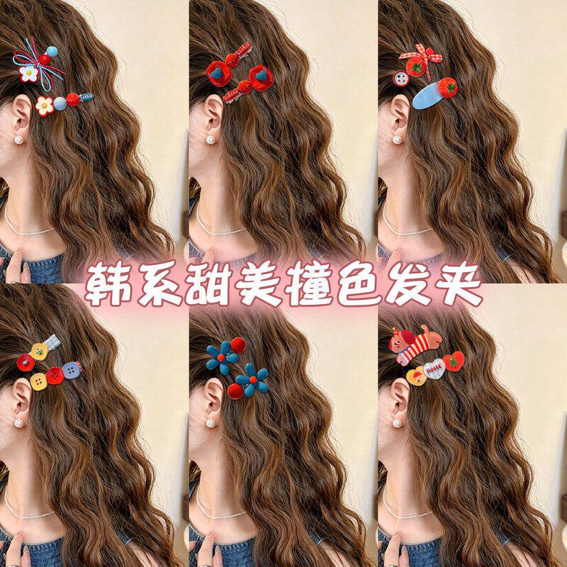 高端刘海夹发卡头饰发夹子侧边撞色边夹新款女士碎发甜美韩系2026