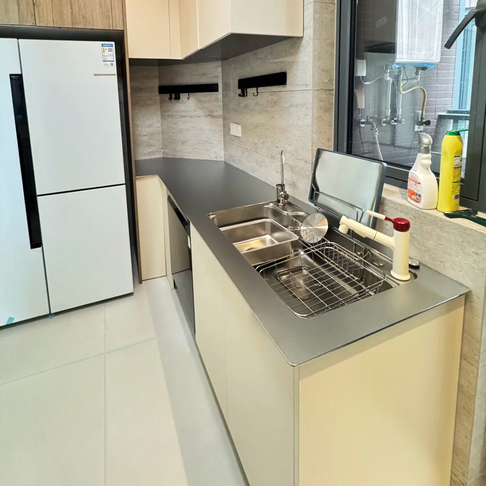 304不锈钢5mm橱柜实心台面定制客厅吧台餐桌水槽一体家用桌面定做,全屋定制,台面,淘宝优惠券,粉丝福利购,淘宝优惠卷