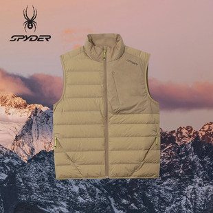 SPYDER蜘蛛冬季 男子尼龙66快速升温鹅绒轻量立领羽绒背心25CF225M