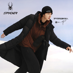 连帽厚羽绒服25CF219M SPYDER蜘蛛秋冬男防风耐磨长款 林一同款