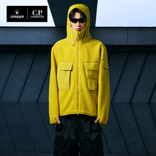 SPYDER蜘蛛C.P联名限量秋冬男子长绒摇粒绒短款 厚外套CP25FW119M