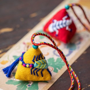 王的手创端午节手工香囊刺绣随身小香包五毒驱蚊艾草中药挂件儿童