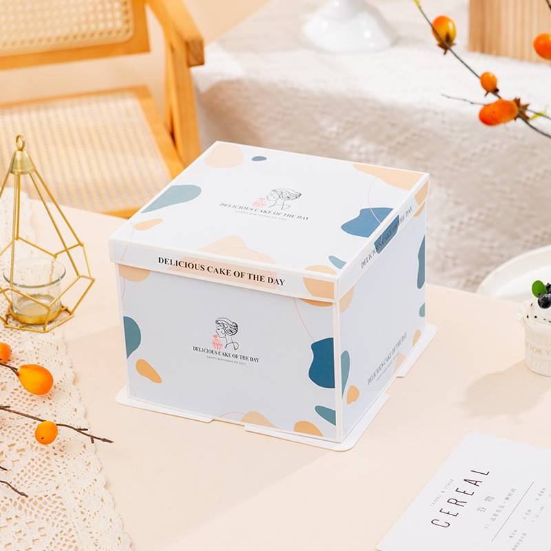 蛋糕盒子包装盒6/7/8/9/10/11/12/14/16寸甜品包装烘焙包装纸盒
