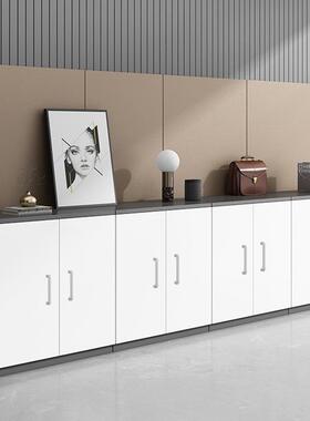 白色件柜矮办公收室柜隔断简文约现代长条木质纳储物柜边GZ-31217