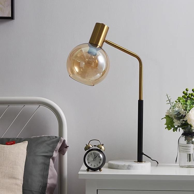 美式台简约现代柜灯创意DYB浪漫温馨个性中古宅风卧室床寂头玻璃