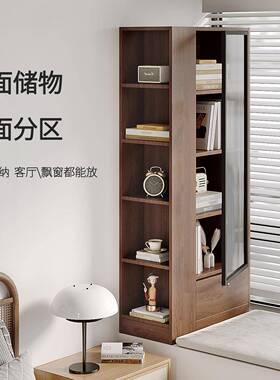 轻奢实木飘窗柜阳窗台储物上翻台XLX约简收纳柜多书柜层置物柜落