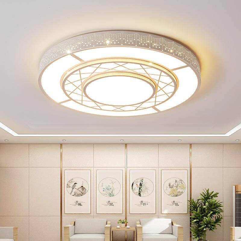 025新款客具厅大灯圆形KTG大尺寸灯简约2顶现代大厅主灯led吸灯吊