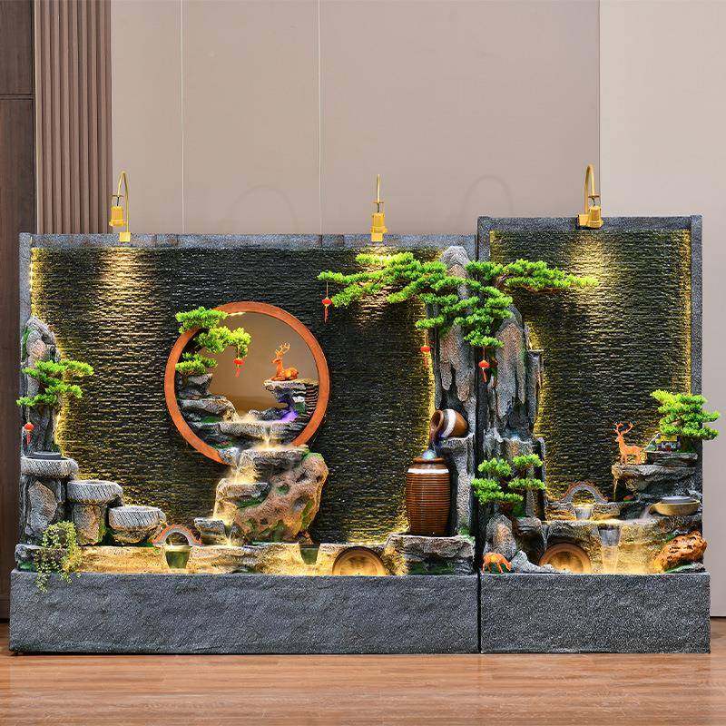 民宿池庭院花园自由组合落地流大财假山XHC鱼造景水幕墙屏风水生,家居饰品,流水摆件,淘宝优惠券,粉丝福利购,淘宝优惠卷