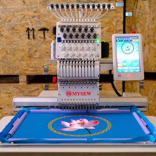 美尔绣MJS1201(35MJS-1201000)单头全自动电脑刺绣花机商用5刺绣