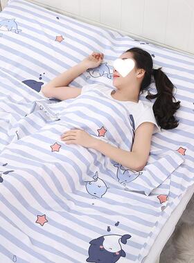 M6便X纯rpDeD3tW棉隔脏睡袋旅户外出差酒携防脏床单店卫行生内胆