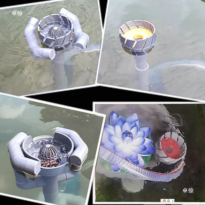 鱼缸鱼池除油膜水泵改吸底面一体水撇渣器吸浮面头可自动VUY升降