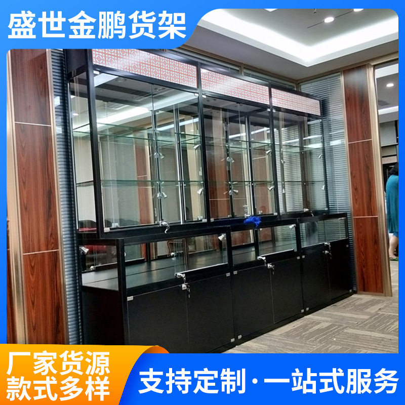 古玩玉器展柜陈列柜饰品 L型展柜陈列柜陶瓷展柜透明玻璃展柜厂家