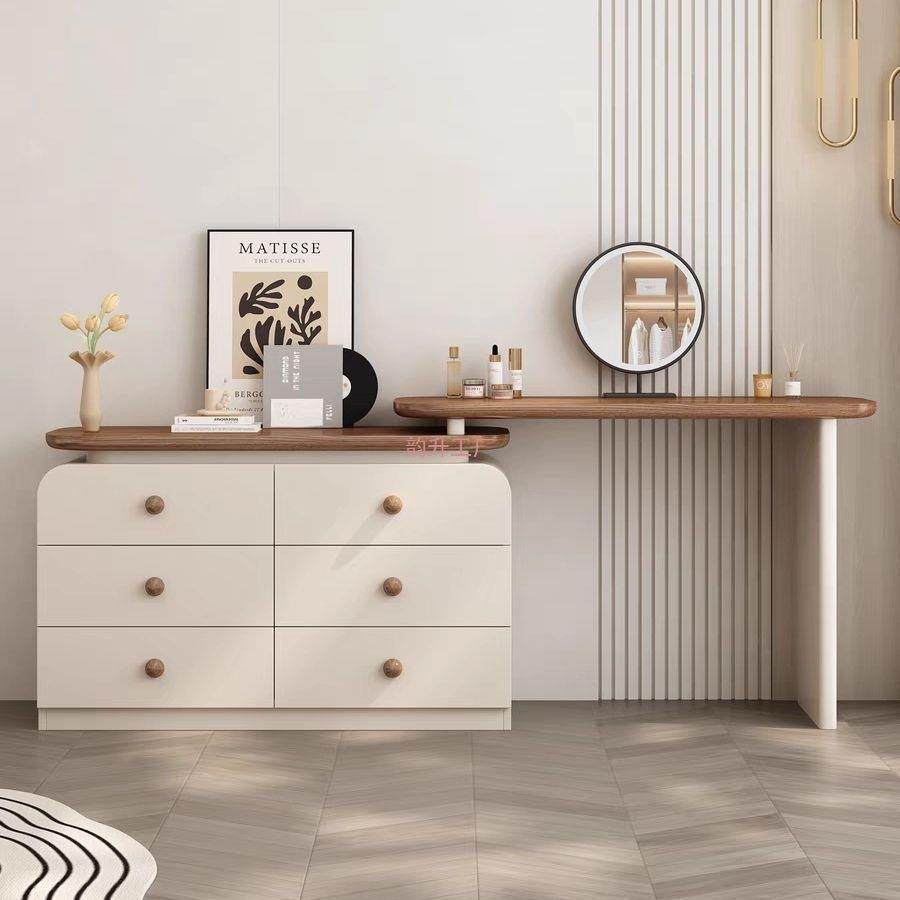 法古风梳妆台带油抽屉式梳妆台化妆桌实木YCB收中纳一体奶简约斗,住宅家具,梳妆台/桌,淘宝优惠券,粉丝福利购,淘宝优惠卷