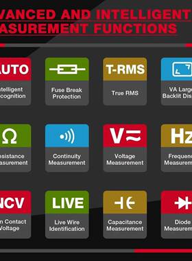 华S博HT16大智能数字1万用MAZ表HABOTET爆款电工维修屏表