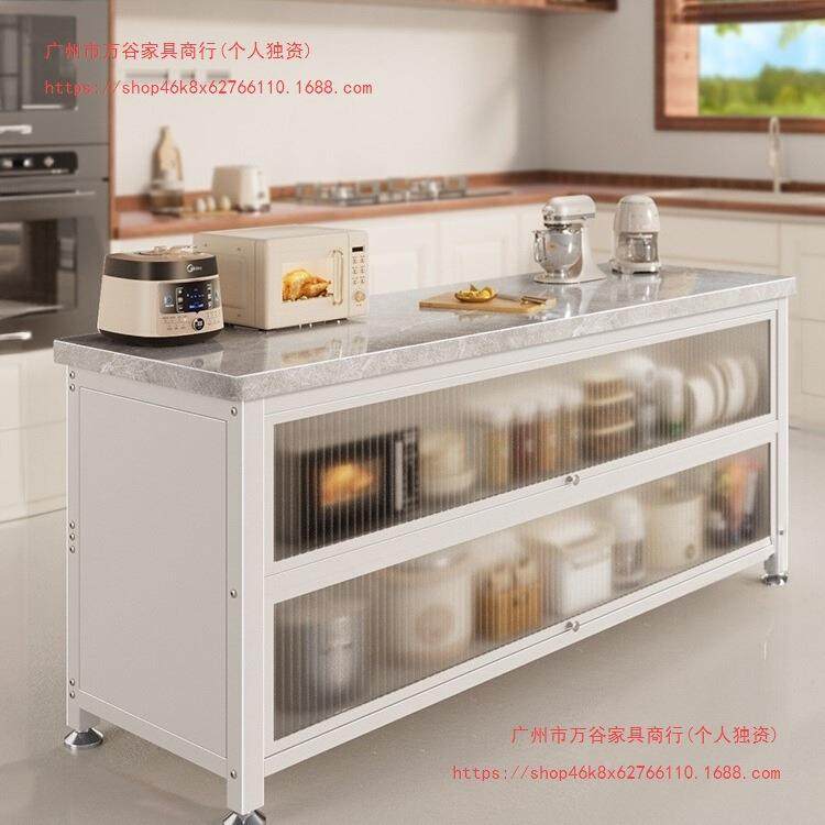 厨房置RUW物架岩板炉落地多层收橱纳微波多功能餐边储物柜子厅客,住宅家具,餐边柜,淘宝优惠券,粉丝福利购,淘宝优惠卷