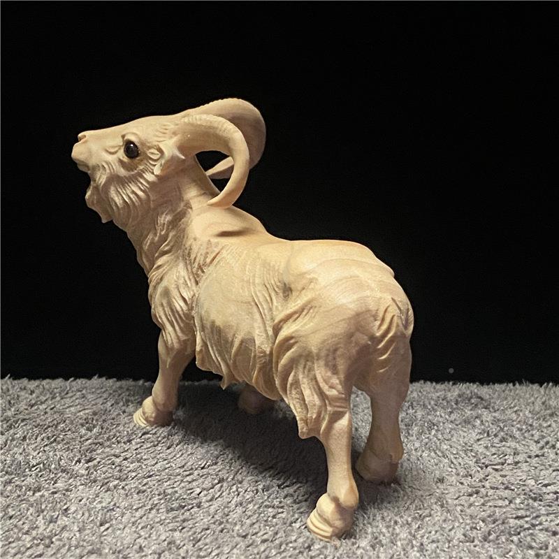 小叶黄杨木雕居家装饰品桌汽车小摆件手把件实招生肖羊动木HKZ物