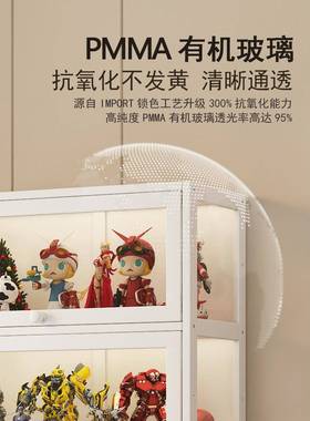 生白色学书架家用置物防架落地收纳架XPP尘带门桌面儿童书物柜储