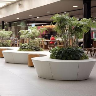 G泰R0111C清水混凝土闲休座广椅户外场公园UHPC异形克石树池透光