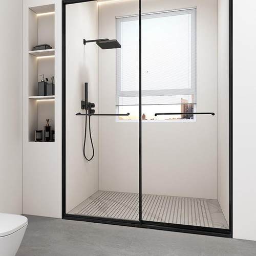 室超窄玻璃断全不锈钢PMO包边浴室玻璃隔断卫生间玻璃隔浴玻璃门