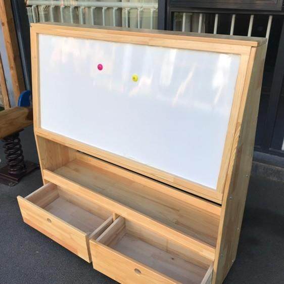 幼园黑板柜实儿木橡胶木移可性动磁画板绿白双面442黑板架储物组,住宅家具,儿童斗柜,淘宝优惠券,粉丝福利购,淘宝优惠卷