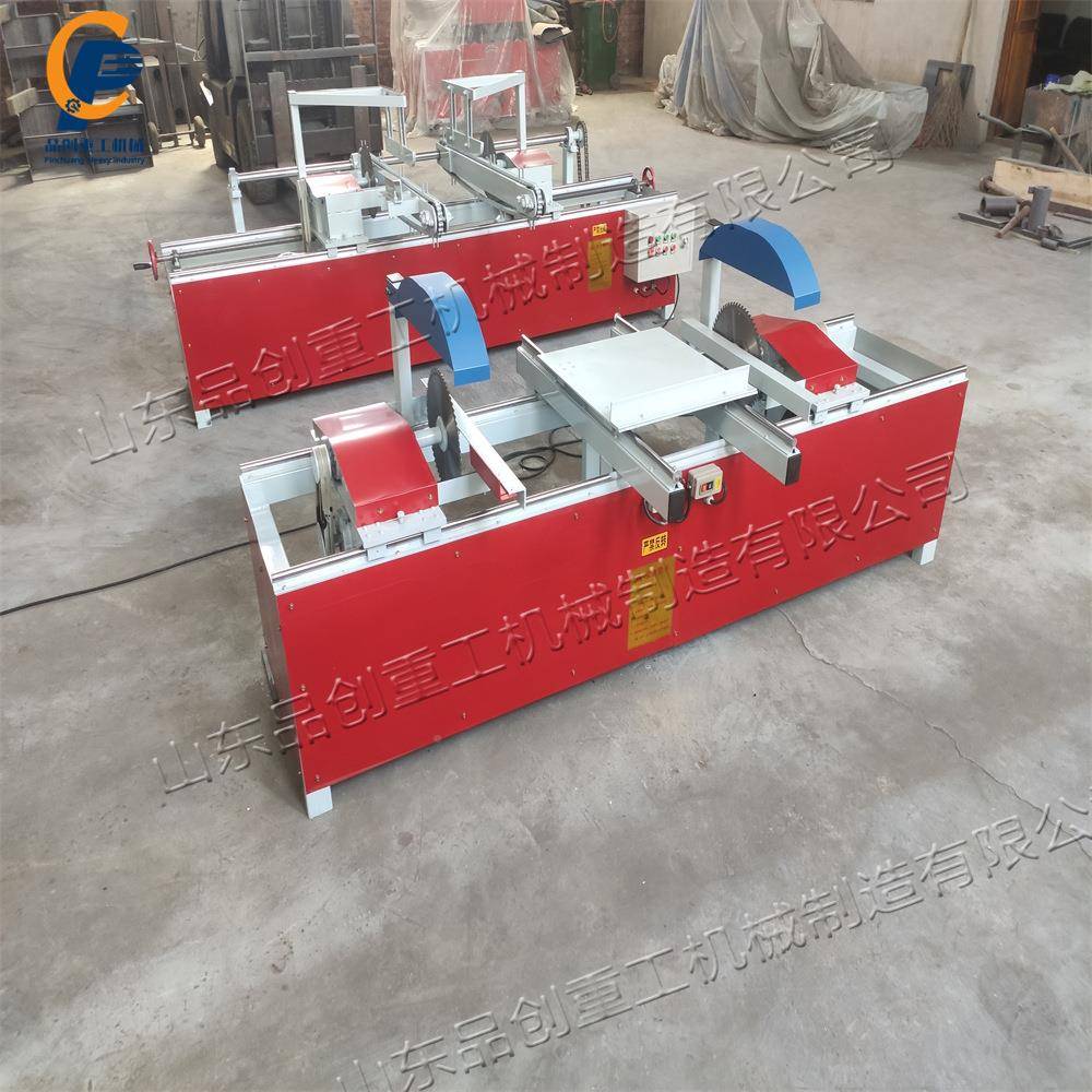 实4木板动头截料裁板锯自动5度ONT双端齐锯多自层板多段断料切割