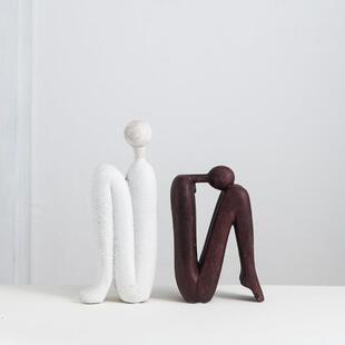 创意人抽SZRX-031象圆头物摆件现代公室书档摆关设样板间客厅办玄