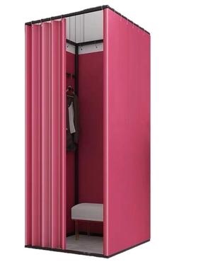 服装店可动示简易试衣间AL102541门帘落地衣室移展架商场临时更活