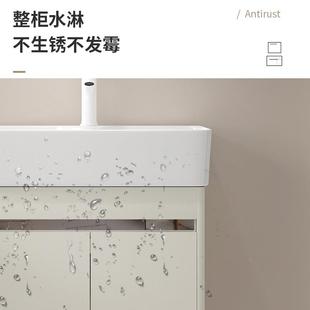 小户型极洗手池台盆柜体组合陶瓷一洗脸新品304窄不锈钢浴F977S9H