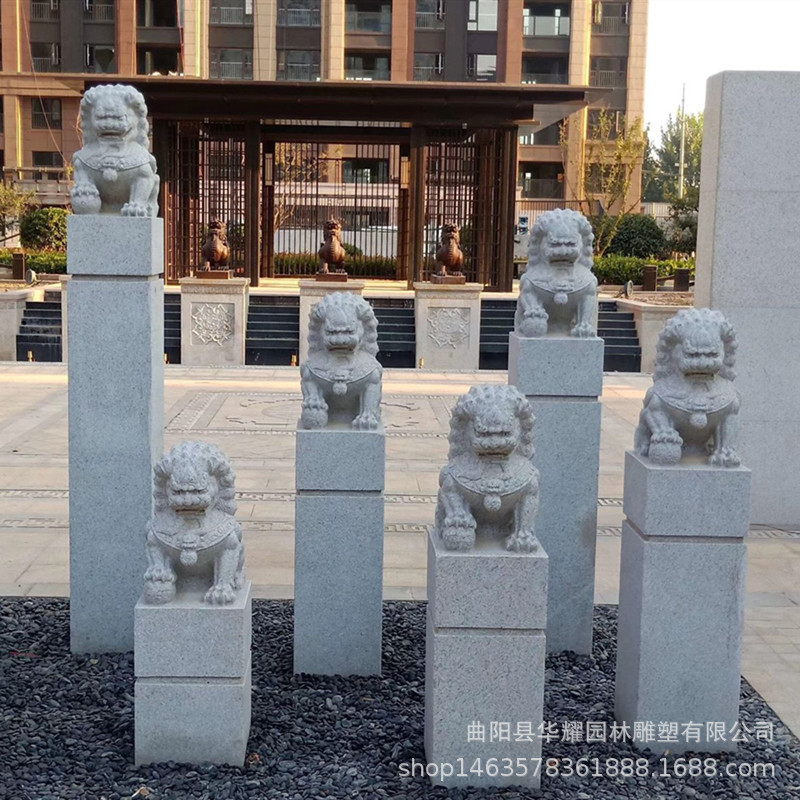 园林庭院做旧汉白玉石雕拴马桩