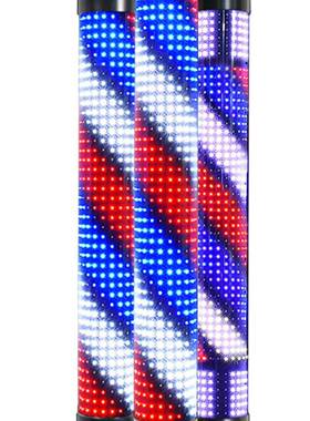 美发转灯le壁d发廊转理灯发店标灯箱挂复ZMQ古灯新款志挂墙户外防