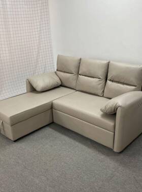 沙发床暖多功能厅小户型客卧室橙色现BK026代简约色系色梳化组合