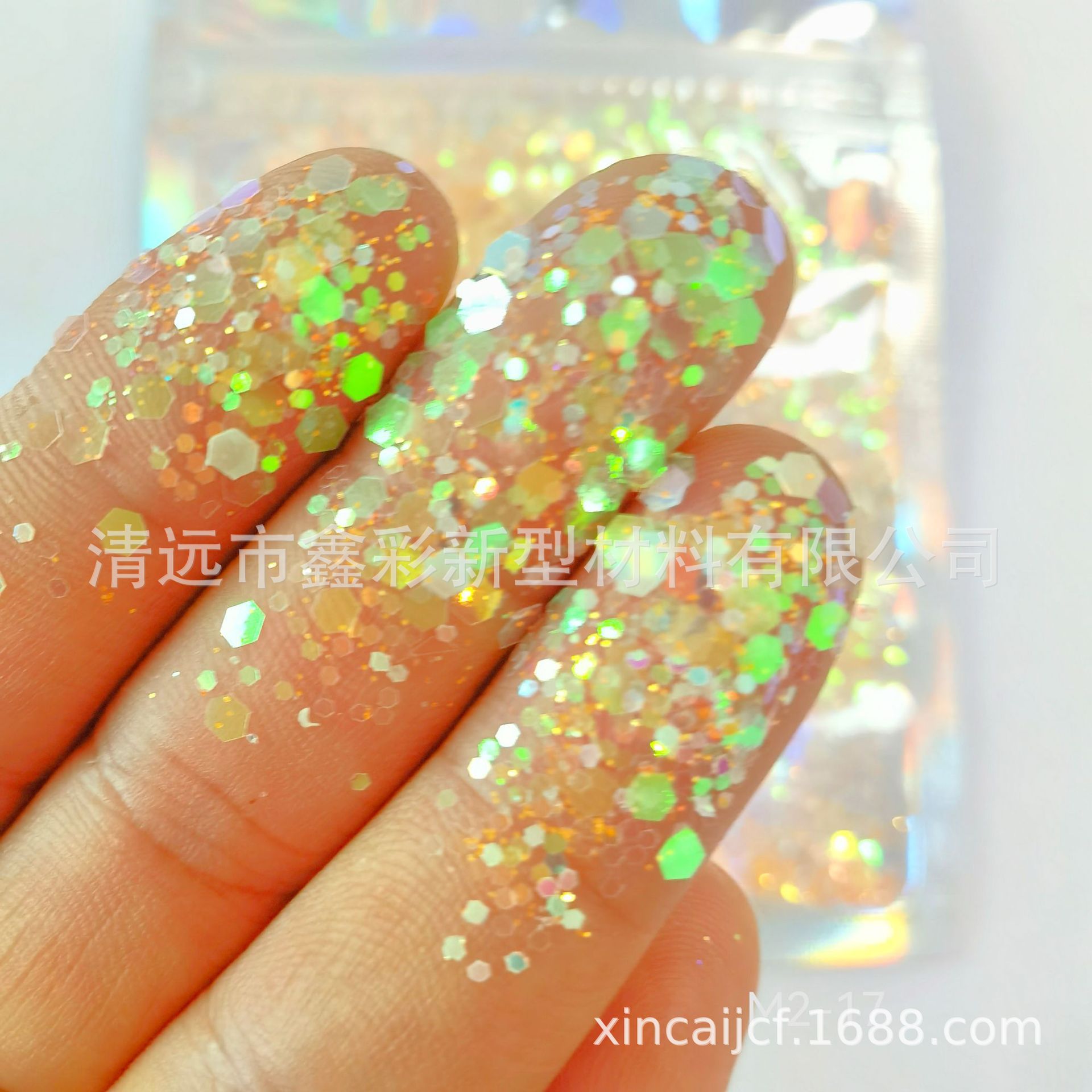 夜光闪粉六角亮片滴胶美甲饰品