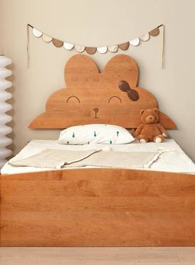 北美桃木儿18147童床实床木层子母床现代简约小多双功能100*20樱0