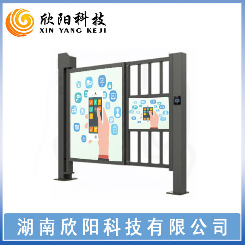 小区广告门 智能通道门 多功能门禁设备 人行通道广告门