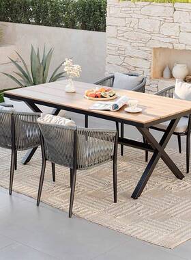 艾嘉户外子庭院桌椅餐室外休闲露天露台花园院外摆藤编藤15999椅